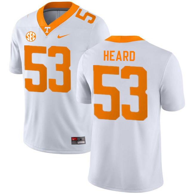 Men #53 Lance Heard Tennessee Volunteers College Football Jerseys Stitched-White